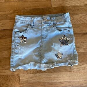 Justice Denim Skirt with Built in Shorts Size 8